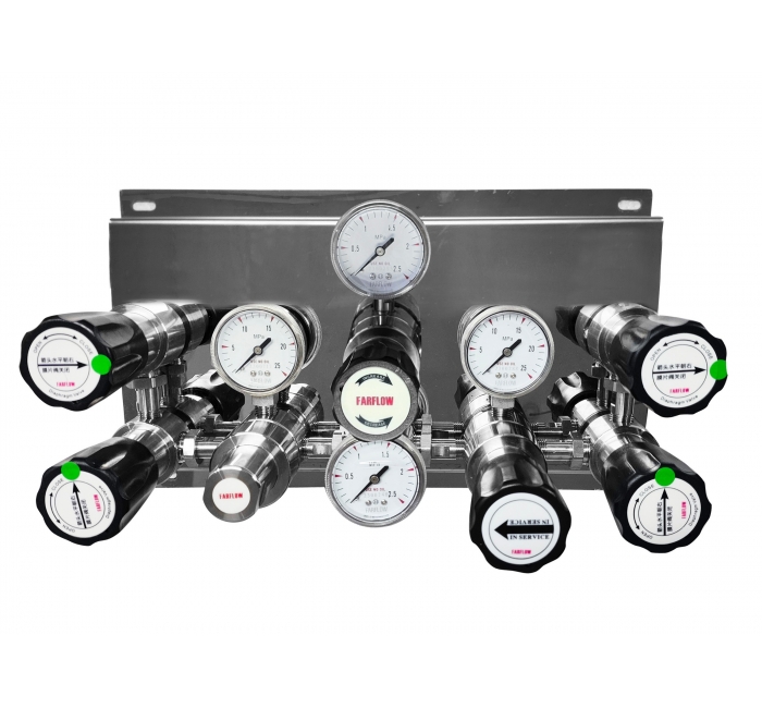 P204系列雙級減壓半自動切換特氣控制面板